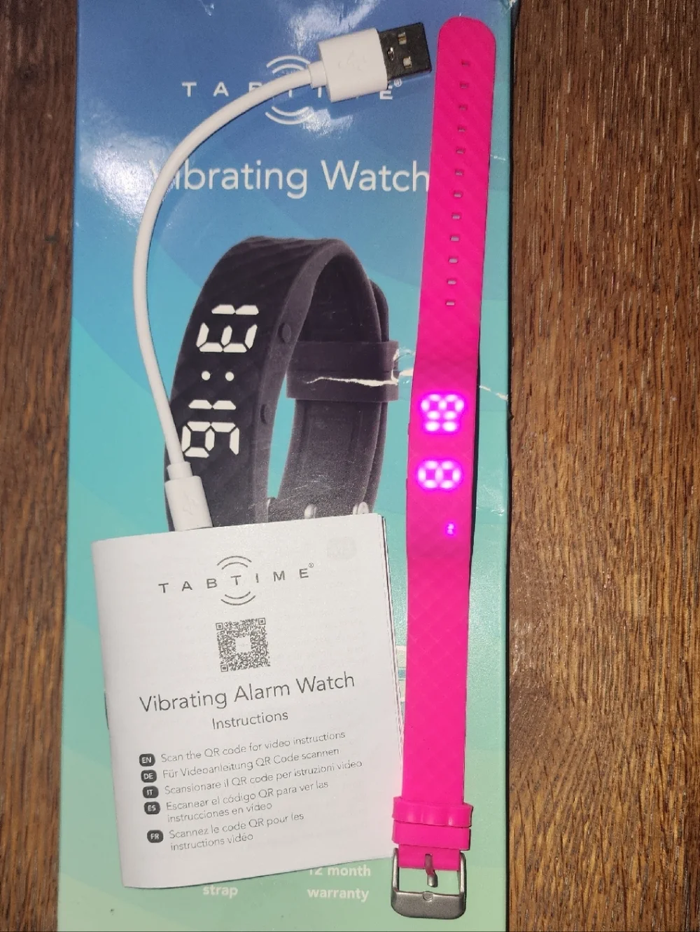 Vibrating Alarm Watch - Pink